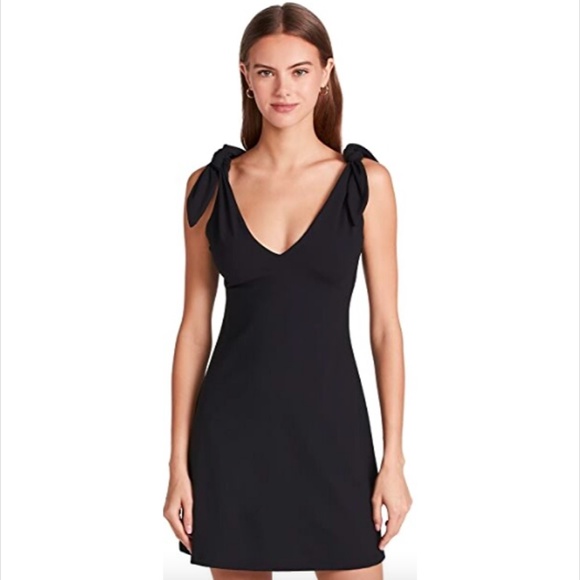 Susana Monaco Black Tie Shoulder A-Line Dress Black Size S - NWT - Picture 5 of 16